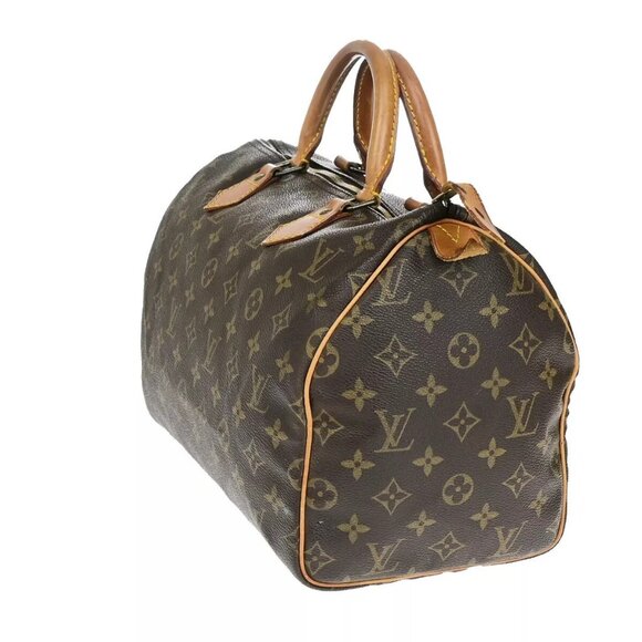 LOUIS VUITTON Speedy 30 Travel Hand Bag Monogram Leather Brown - Picture 14 of 16